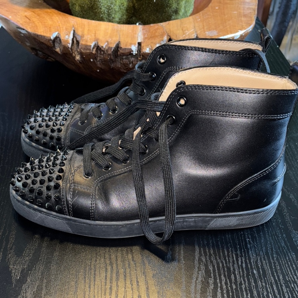 Christian Louboutin Black Studded Men's Shoes